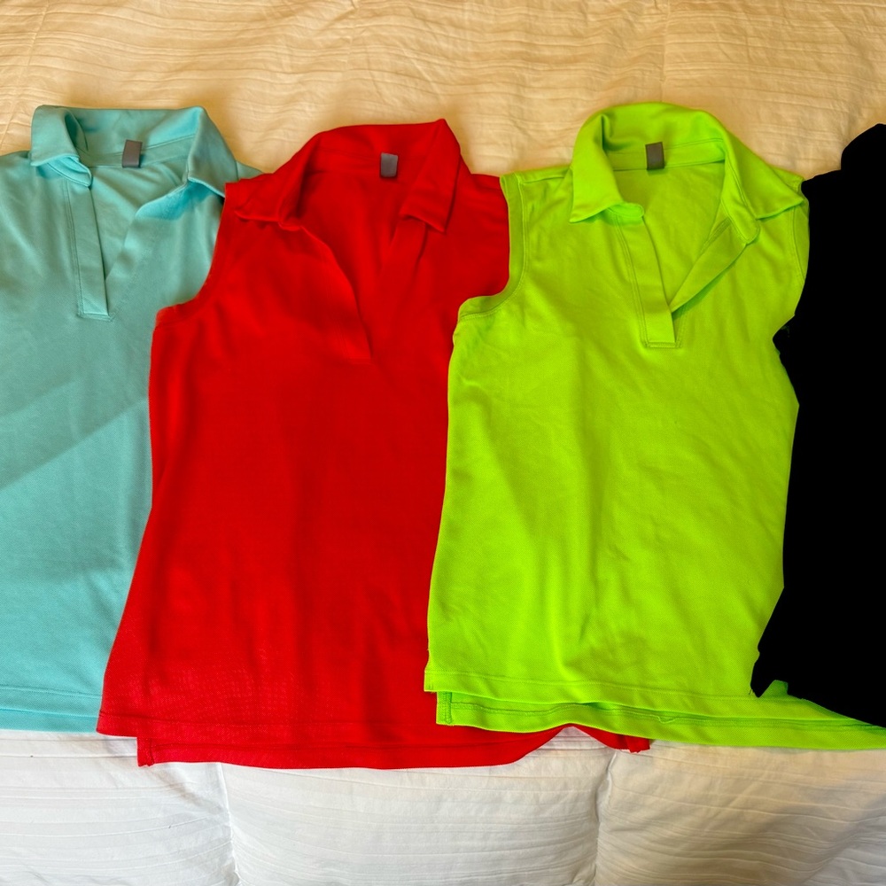 FOUR JoeFresh Active Sleeveless Polos -Size Small (8-10)